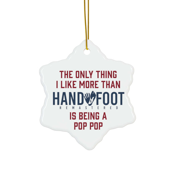 Being a Pop Pop Ceramic Ornament, 3 Shapes