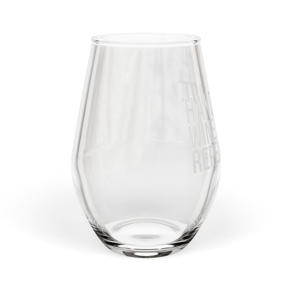 Hand & Foot Stemless Wine Glass - White
