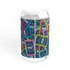 Colorful 16oz Hand & Foot Remastered Sipper Glass with vibrant geometric design, perfect for stylish hydration and dining events.