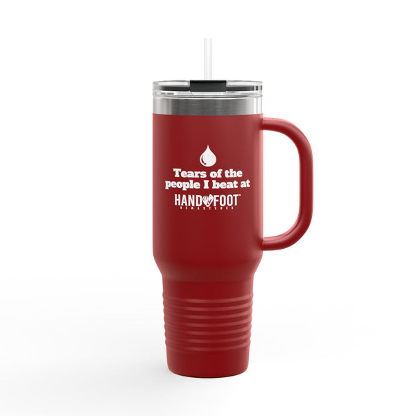 Tears of the People I Beat 40oz Insulated Travel Mug