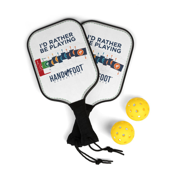 I'd Rather be Playing Hand & Foot Remastered Pickleball Paddle Set
