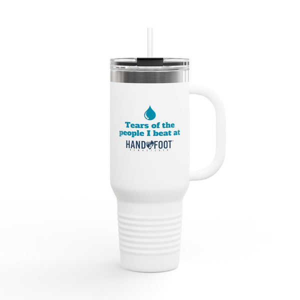 Tears of the People I Beat 40oz Insulated Travel Mug