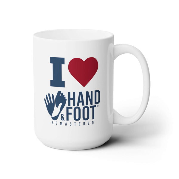 I Love Hand & Foot 15oz Ceramic Mug