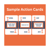 Sample action cards for Hand & Foot Remastered game featuring Natural, Repeat, and U-Skip rules.