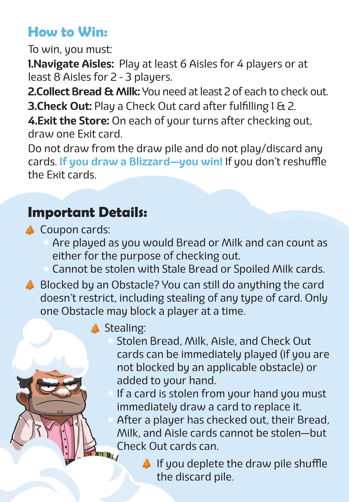 Rules and details for Bread & Milk Family Card Game - Ages 8+, strategy tips and gameplay highlights