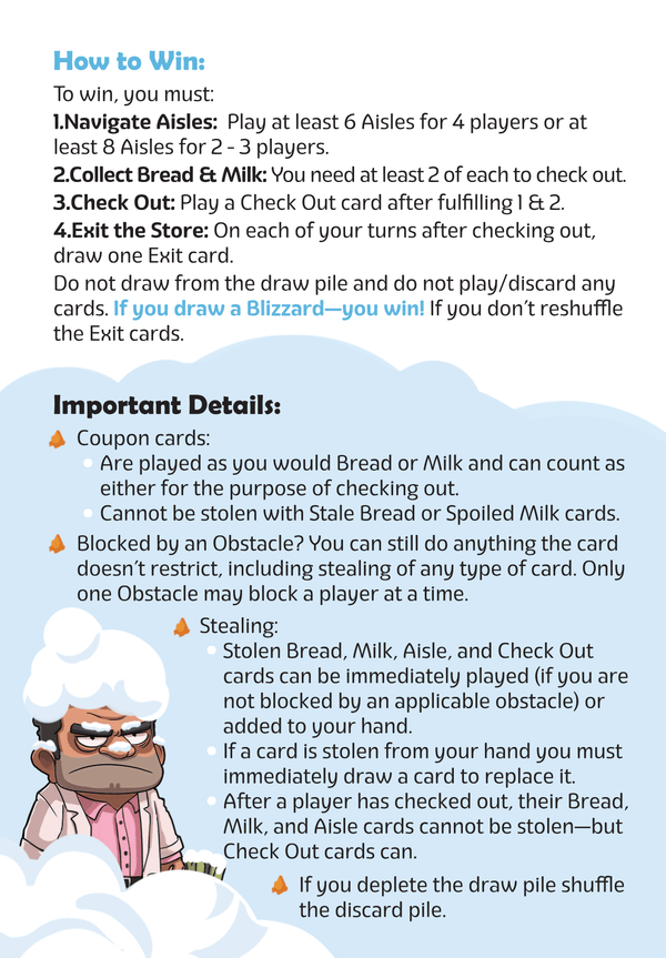 Rules and details for Bread & Milk Family Card Game - Ages 8+, strategy tips and gameplay highlights