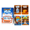 Bread & Milk Family Card Game - Ages 8+ box with illustrated cards showing milk, bread, aisles, and a store manager character.