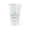 Tears of the People I Beat 16 oz Frosted Pint Glass with playful text, ideal for gatherings and gifts, 16oz glassware.