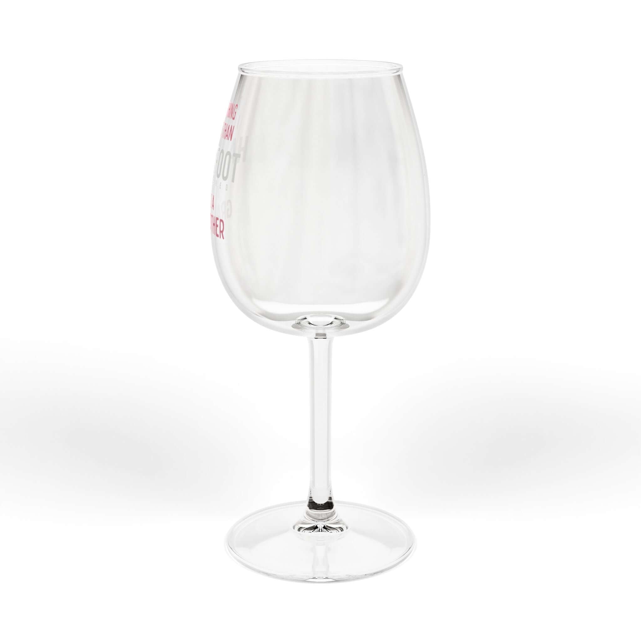 Being a Grandmother Hand & Foot Wine Glass, 12 oz capacity, elegant design, high-quality glass with glossy finish for game nights.