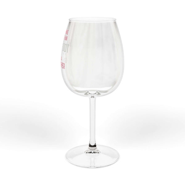 Being a Grandmother Hand & Foot Wine Glass, 12 oz capacity, elegant design, high-quality glass with glossy finish for game nights.
