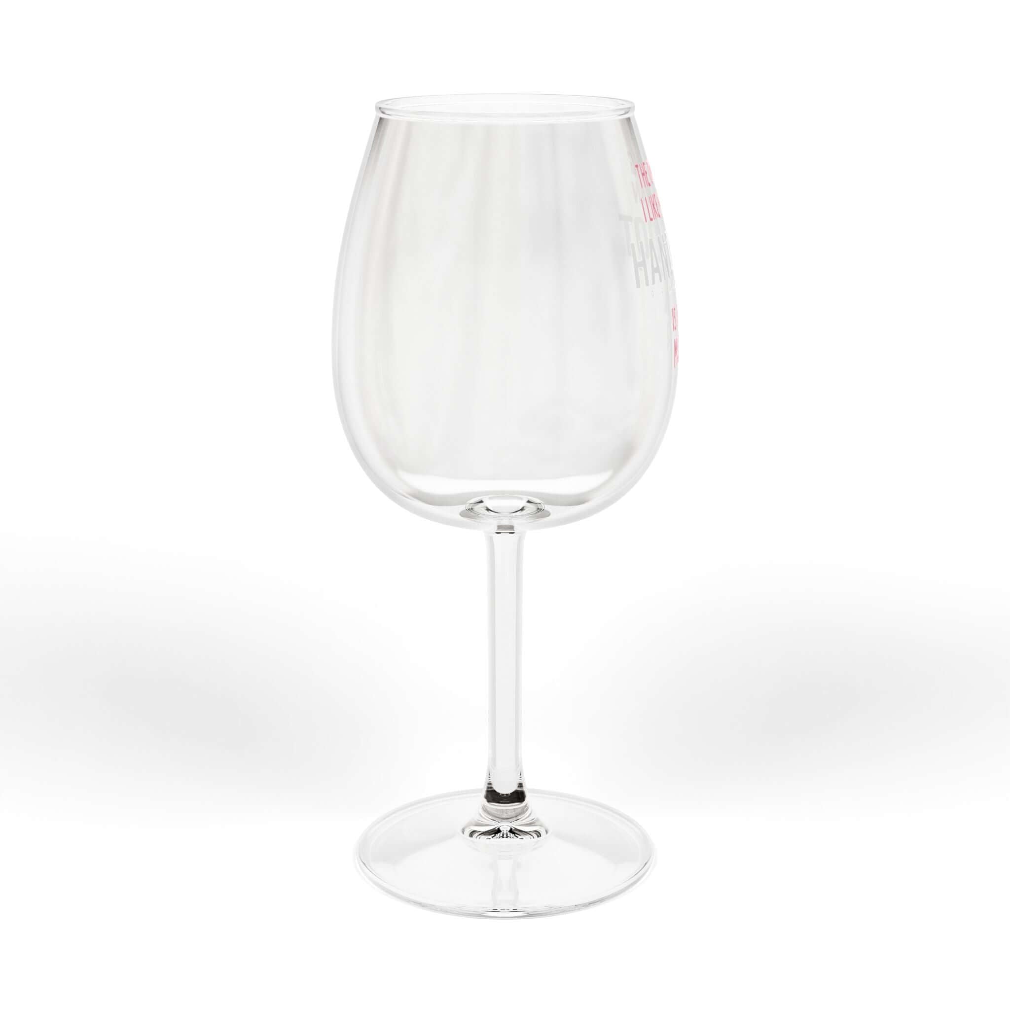 Elegant hand and foot design wine glass for mothers, clear with subtle inscriptions, ideal gift for Mother's Day celebration.