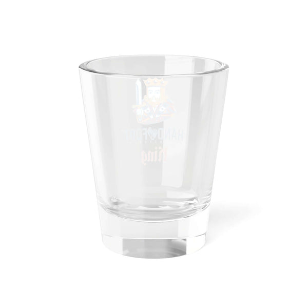 Hand & Foot King Shot Glass with vibrant design, perfect for parties and special occasions, adding style to any barware collection.