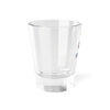 Clear glass Hand & Foot King shot glass with a vibrant, playful design, perfect for parties and special occasions.