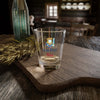 Hand & Foot King Shot Glass on wooden table, vibrant design adds cheer to barware, ideal for parties or gatherings.