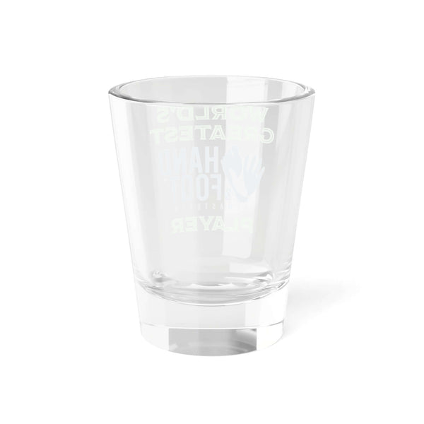 World's Greatest Player shot glass with vibrant design, perfect for parties and special occasions, adds a playful touch to barware.